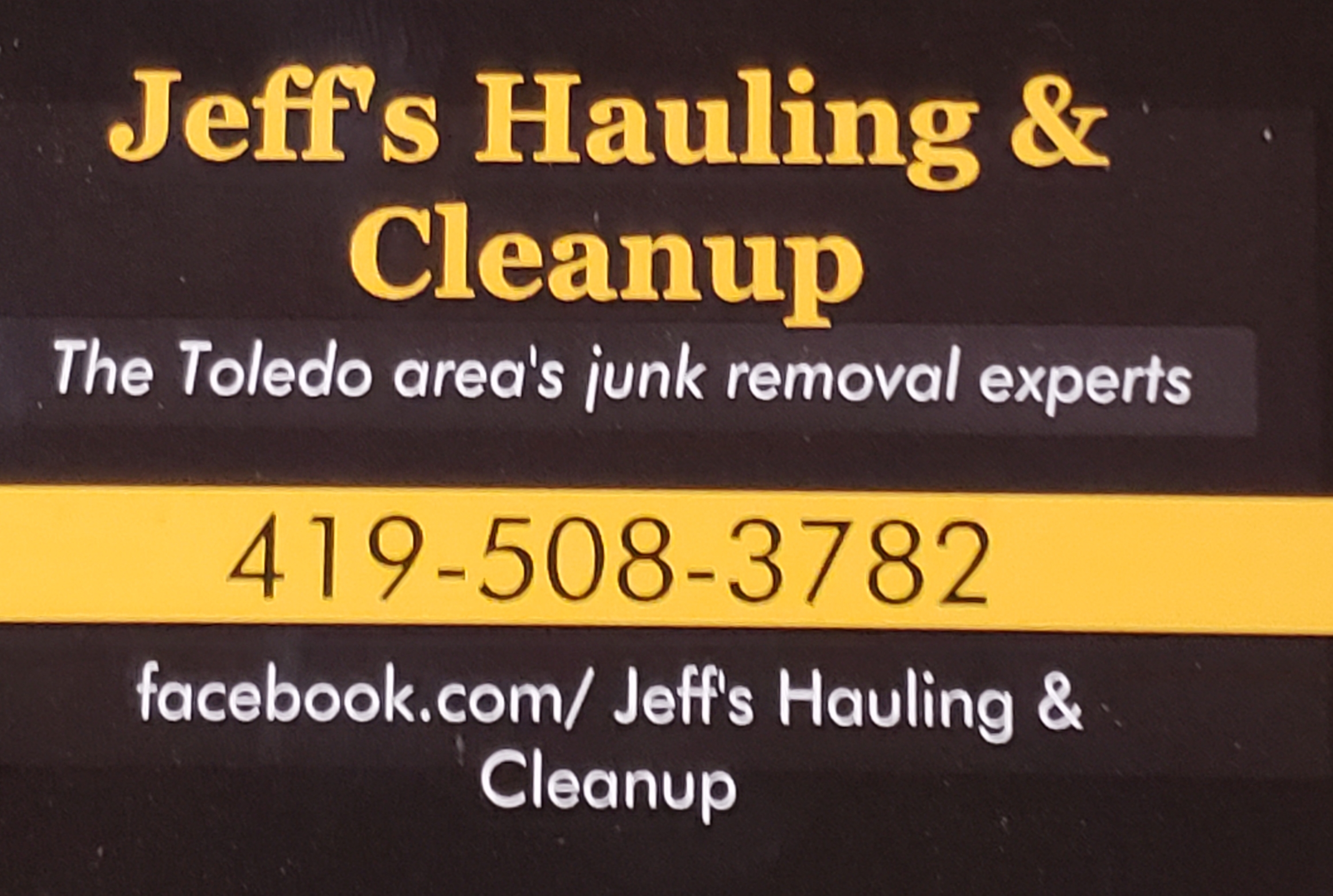 Jeff's Hauling & Cleanup logo