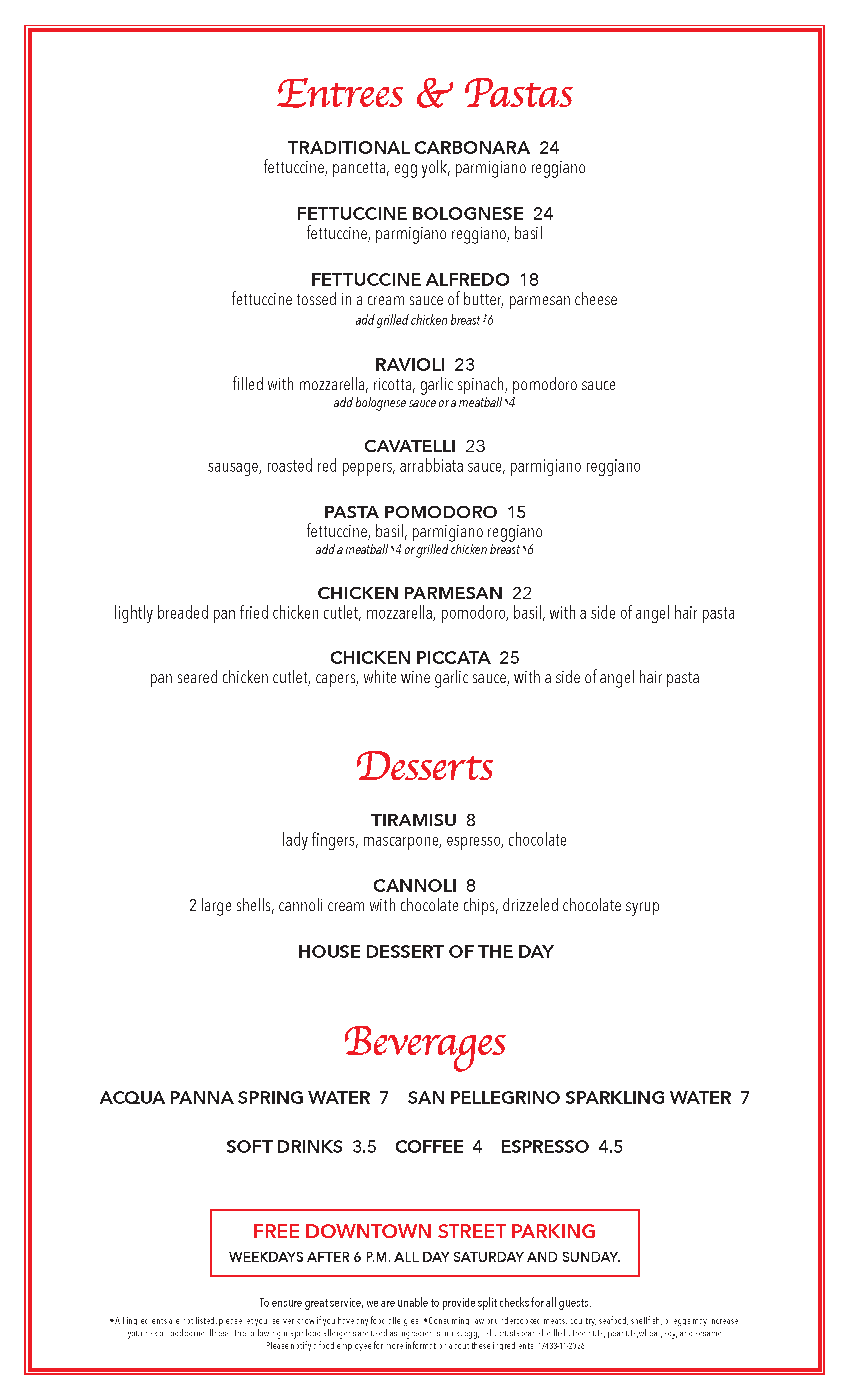M Osteria Menu image 2
